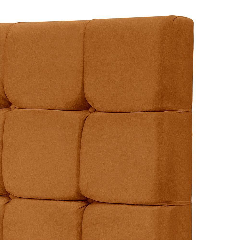Cabeceira Cama King Estofada 1,93 - Maia Veludo Terracota - 5