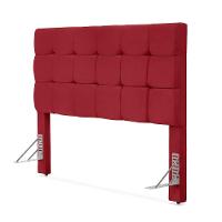 Cabeceira Cama Queen Estofada 1,60 - Maia Veludo Vermelho - 2