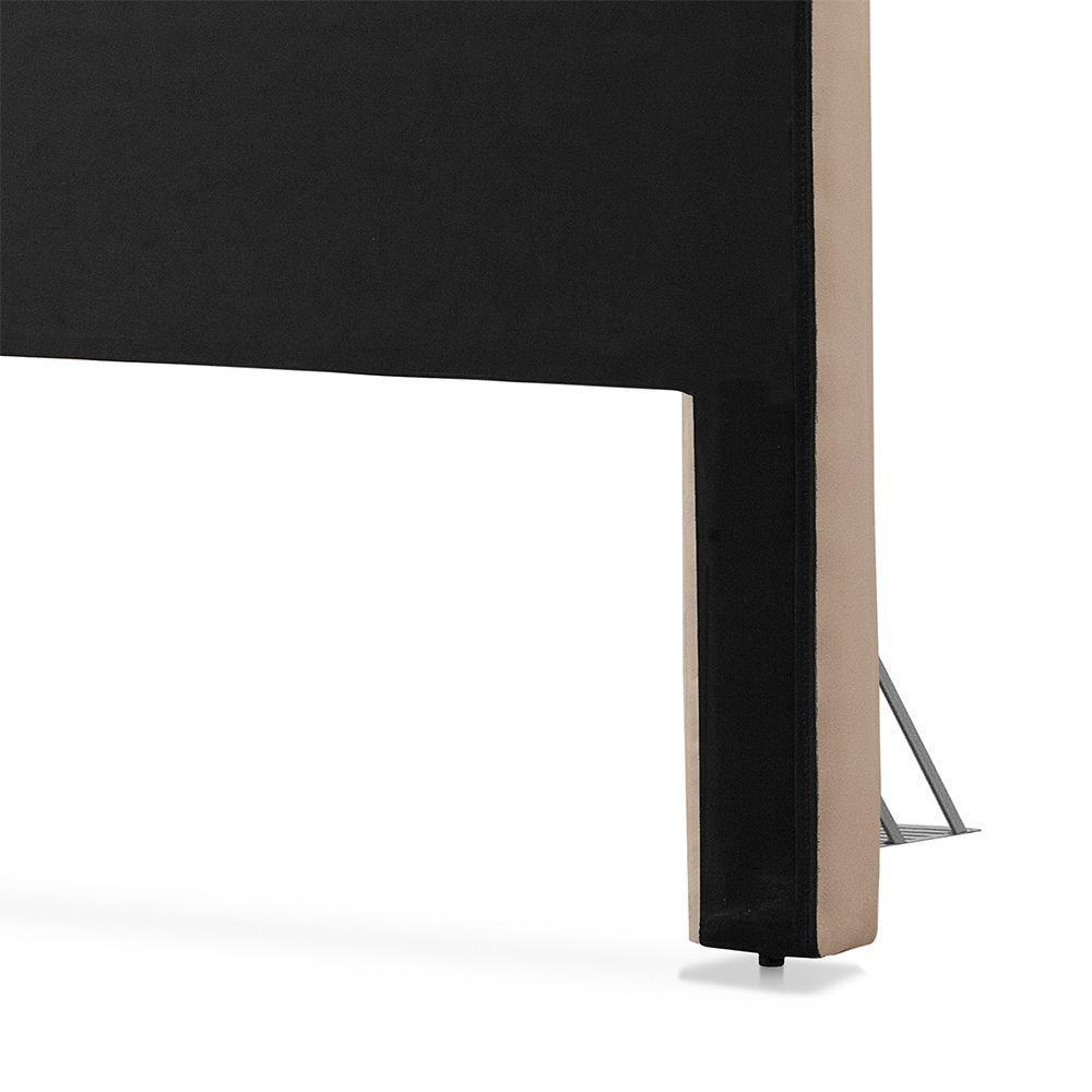 Cabeceira Cama Queen Estofada 1,60 - Inca Veludo Bege - 6