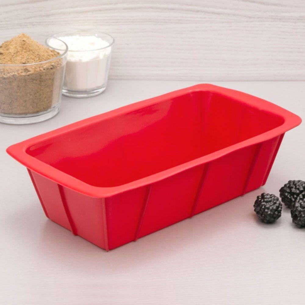 Forma De Pão Em Silicone 13x25cm Kenya Vermelha - 2