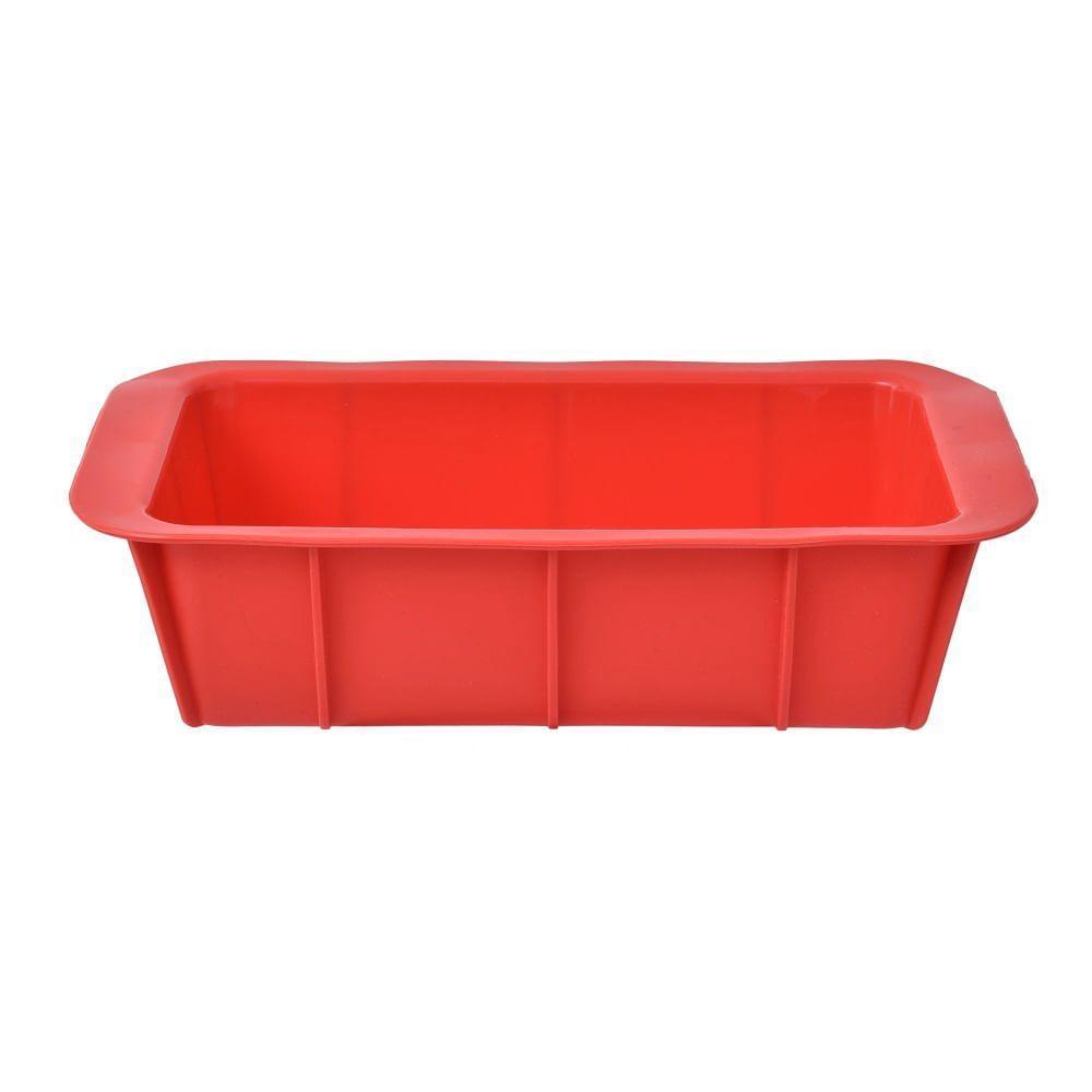 Forma De Pão Em Silicone 13x25cm Kenya Vermelha - 4