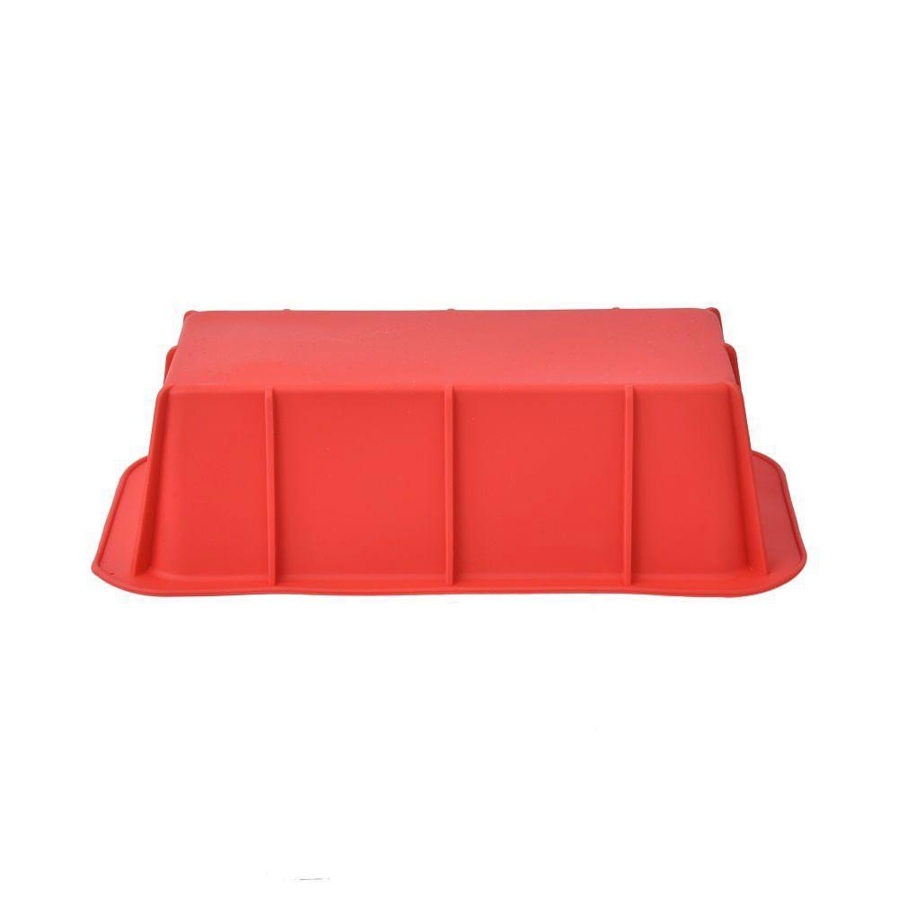 Forma De Pão Em Silicone 13x25cm Kenya Vermelha - 5