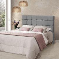 Cabeceira Cama King Estofada 1,93 - Maia Linho Cinza - 1