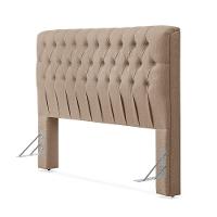 Cabeceira Cama Casal Estofada 1,40 Cm - Inca Linho Bege - 2