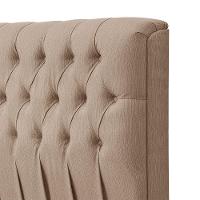 Cabeceira Cama Casal Estofada 1,40 Cm - Inca Linho Bege - 5