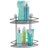 Prateleira Cantoneira Dupla Com Ventosas Black - 2523 - Arthi - 1