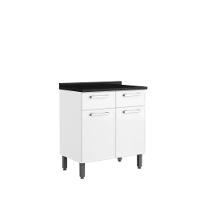 Balcão De Aço Tampo 2 Portas 2 Gav Branco Evidence Bertolini Branco - 1