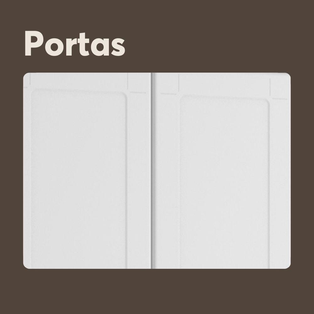 Balcão De Aço Com Pia 3 Portas 2 Gavetas Branco Bertolini Branco - 5