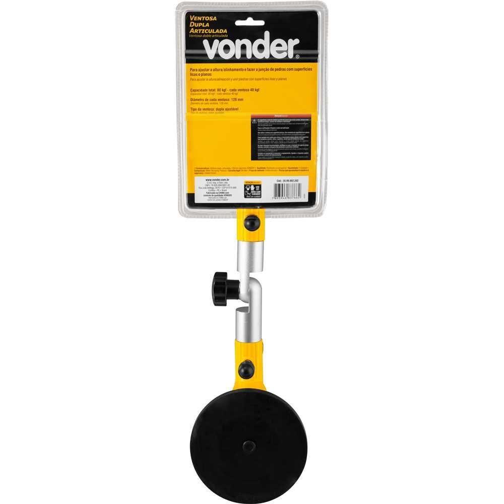 Ventosa Dupla 128mm 80kg Articulada Vonder - 3
