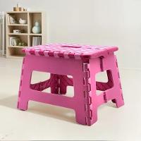 Banqueta Dobrável Infantil Adulto Portátil Degrau Multiuso Antiderrapante Rosa - 5