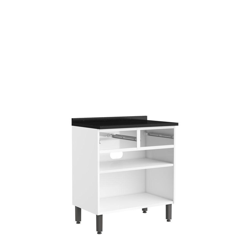 Balcão De Aço 2 Portas 2 Gav Preto Branco Evidence Bertolini Branco/preto - 3