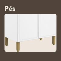 Balcão De Aço Tampo 2 Portas 2gavetas Branco Bella Bertolini Branco - 6