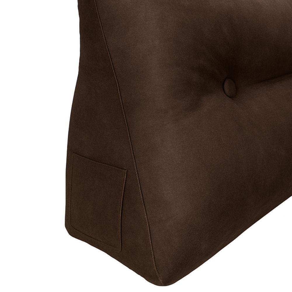 Almofada Cabeceira Passion Cama Casal 195cm Suede - élpis Móveis Marrom - 2