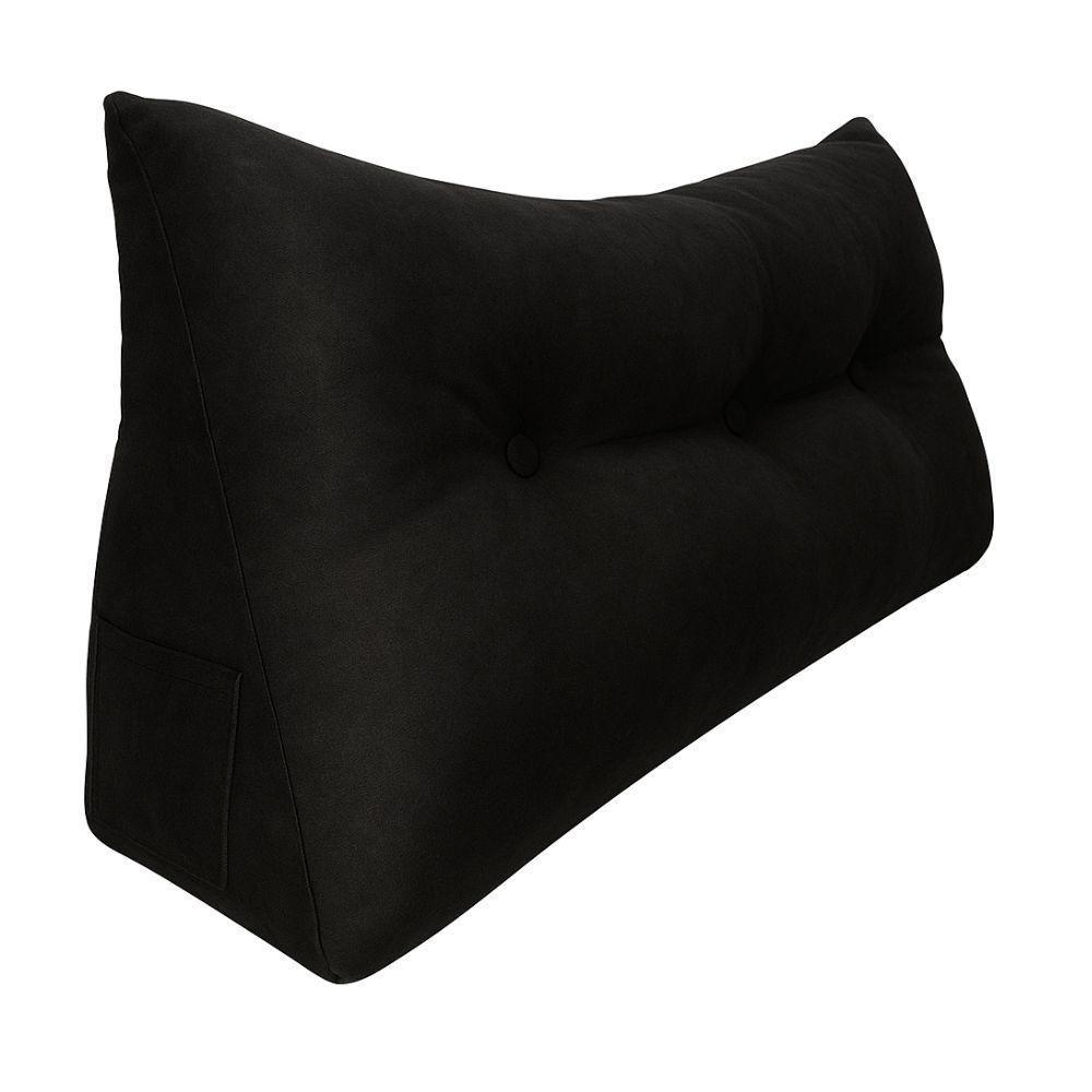 Almofada Cabeceira Passion Cama Solteiro 90cm Suede - élpis Móveis Preto - 2