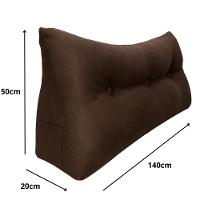 Almofada Cabeceira Passion Cama Casal 140cm Suede - élpis Móveis Marrom - 3