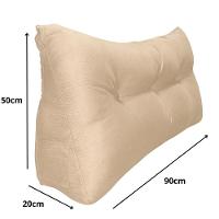 Almofada Cabeceira Passion Cama Solteiro 90cm Suede - élpis Móveis Bege - 3
