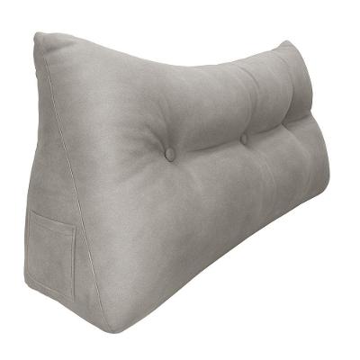 Almofada Cabeceira Passion Cama Solteiro 90cm Suede - élpis Móveis Cinza
