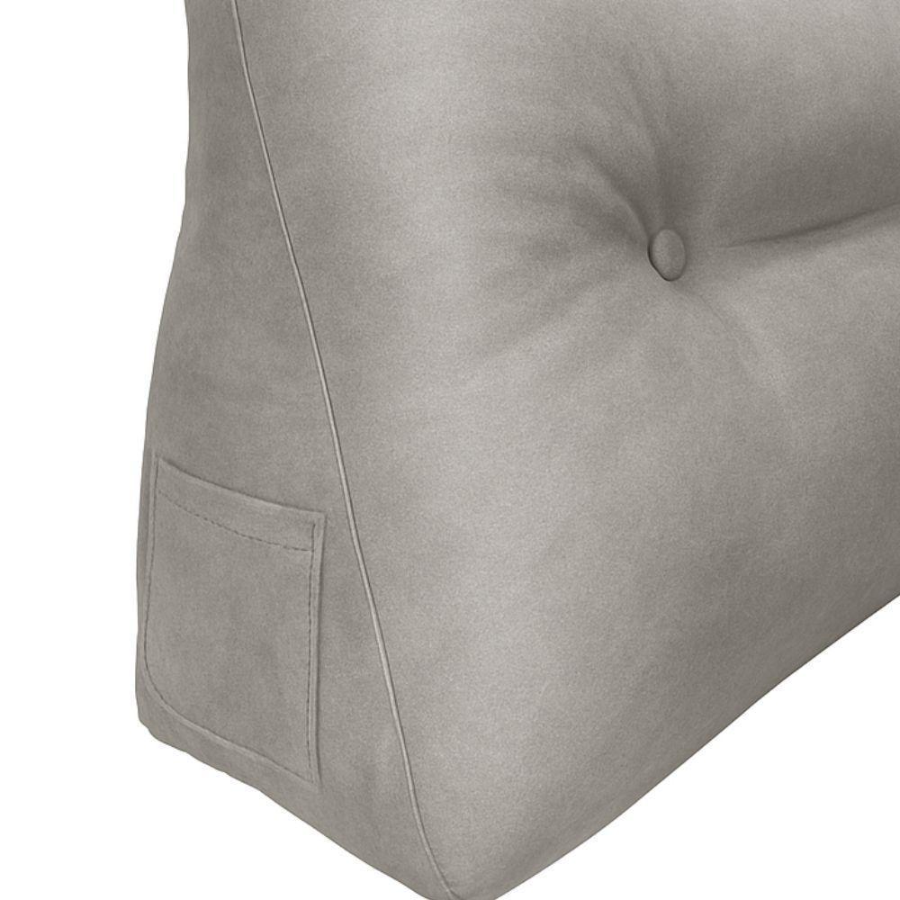 Almofada Cabeceira Passion Cama Casal 160cm Suede - élpis Móveis Cinza - 2