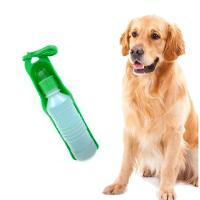 Bebedouro Portátil Pet Garrafa De Água 500ml Para Cachorros Viagem Caminhada Carro Passeio Com Alça Verde - 5