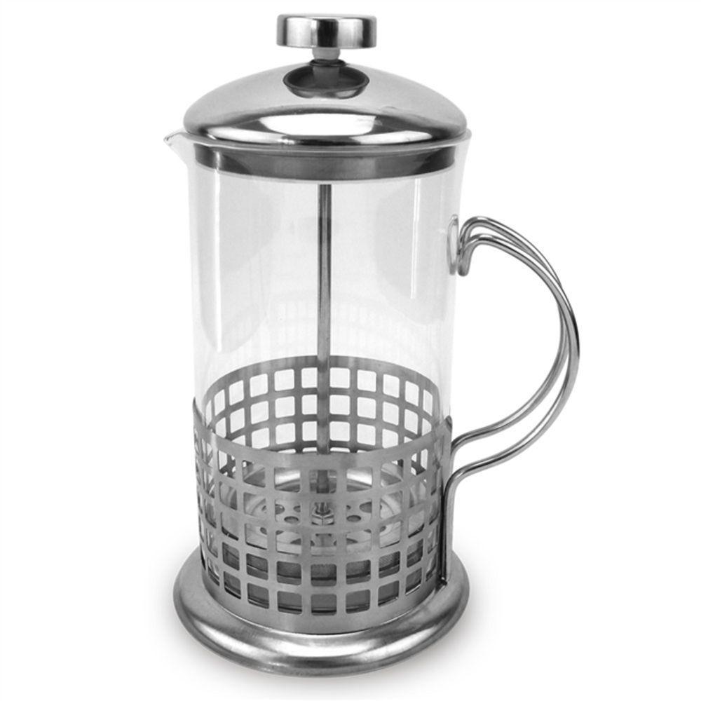 Cafeteira Francesa Em Inox Decorada Prensa Chaleira Em Vidro Cremeira Bule French Press Luxo 350ml - 3