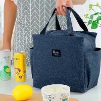 Bolsa Térmica Lancheira Grande Trabalho Academia Parque Praia Bolso Porta Squeeze Celular Multiuso Azul - 7