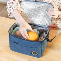 Bolsa Térmica Frasqueira Fitness Academia Passeio Parque Escola Saco Impermeável Alça Regulável Bolsinho Azul - 5