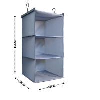 Cabideiro Organizador 3 Prateleiras Sapateira Vertical Guarda Roupa Closet Divisórias Armário Edredom Multiuso Dobrável - 6