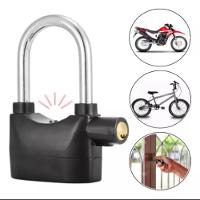 Cadeado Com Alarme 2 Em 1 Sensor Movimento Anti Roubo Sirene 110db Haste Longo Curto Moto Portão Carro Sonoro - 7