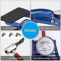 Bomba Ar Alta Pressão Pedal Manômetro Encher Pneu Bola Boia Colchão Inflável Bike Bicicleta Moto Bola - 5