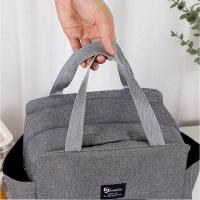 Bolsa Térmica Marmita Fitness Grande Trabalho Academia Passeio Viagem Comida Frutas Alça Bolso Multiuso Porta Talher Cinza