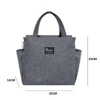 Bolsa Térmica Marmita Fitness Grande Trabalho Academia Passeio Viagem Comida Frutas Alça Bolso Multiuso Porta Talher Cinza - 7