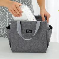 Bolsa Térmica Marmita Fitness Grande Trabalho Academia Passeio Viagem Comida Frutas Alça Bolso Multiuso Porta Talher Cinza - 8