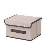 Caixa Dobrável Organizadora Porta Treco Brinquedo Multiuso Desmontável Cesto Empilhável Tecido Com Tampa Organização Guarda Roupa - 1