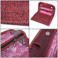 Bolsa Viagem Dobrável Frasqueira Necessaire Bolsinha 4 Divisórias Bolsos Organizador Maquiagem Pincéis Acessórios - 2