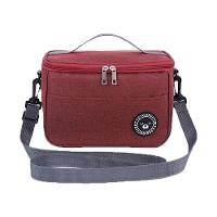 Bolsa Térmica Fitness Frasqueira Trabalho Academia Frutas Marmita Bebida Lancheira Alça Regulável Bolsinho Vinho - 1