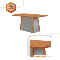 Mesa De Jantar Diane E 4 Cadeiras Melissa Moderna Mobilia Veludo Capuccino/naturalle Laminado - 5