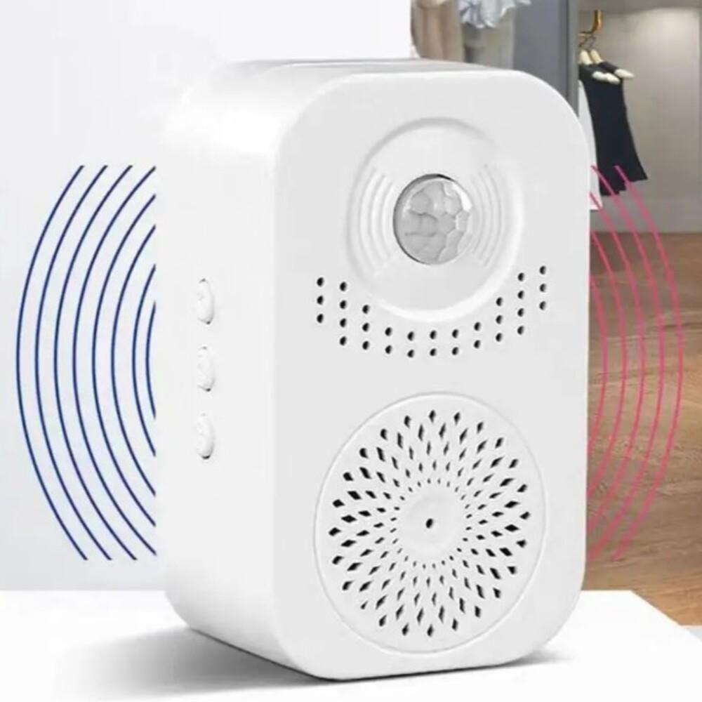 Campainha Sensor Presença Inteligente Lembrete Voz Infravermelho Detector Movimento Por Indução Gravador Alerta Mensagem - 1