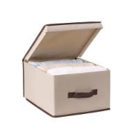 Caixa Organizadora Dobrável Guarda Roupa Porta Lençol Desmontável Empilhável Com Tampa Closet Armário Toalha - 1