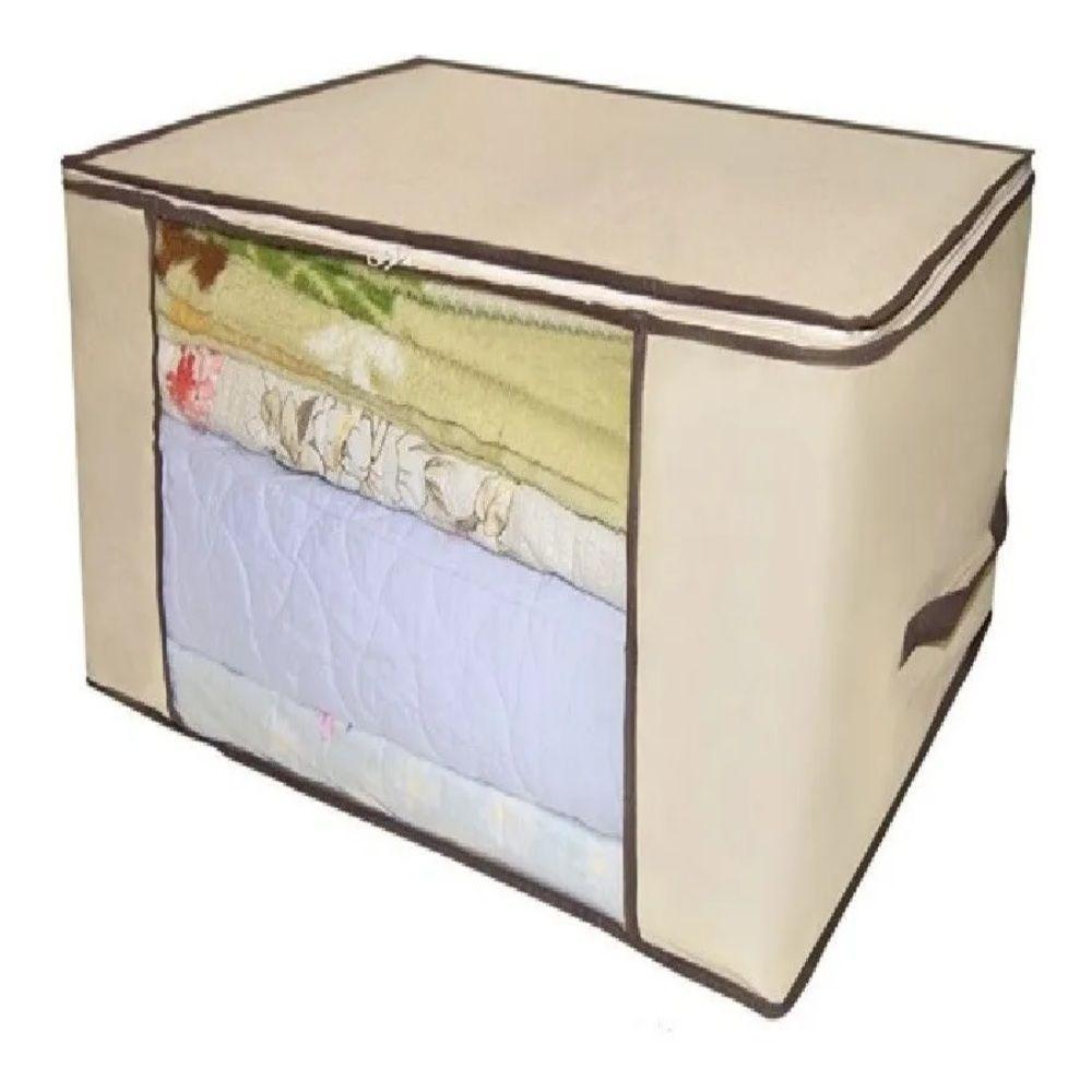 Caixa Organizador Guarda Roupa Flexível Com Zíper Multiuso Compact Armário Chão Closets Dobrável - 1