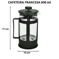 Cafeteira Francesa Prensa Grande 600ml Chaleira Em Vidro Cremeira Café Chá Capuccino Bule French Press - 6