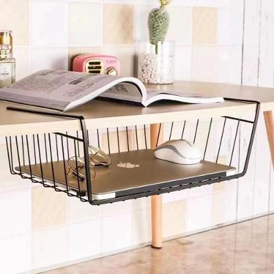 Cesto Organizador Suspenso Aramado Multiuso Gaveta Encaixe Mesa Armário Prateleira Grande Lavanderia Banheiro Porta Objetos