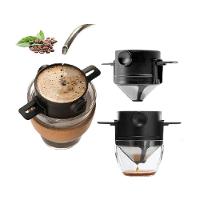 Coador Café Filtro Inox Portátil Mini Retrátil Individual Reutilizável Sem Papel Copo Xícara - 6