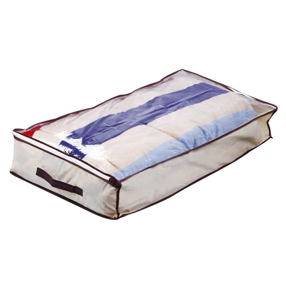 Caixa Organizadora Guarda Manta Lençol Edredom Organiza Guarda Roupa Quarto Multiuso Com Zíper E Alça - 5