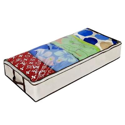 Caixa Organizadora Guarda Manta Lençol Edredom Organiza Guarda Roupa Quarto Multiuso Com Zíper E Alça