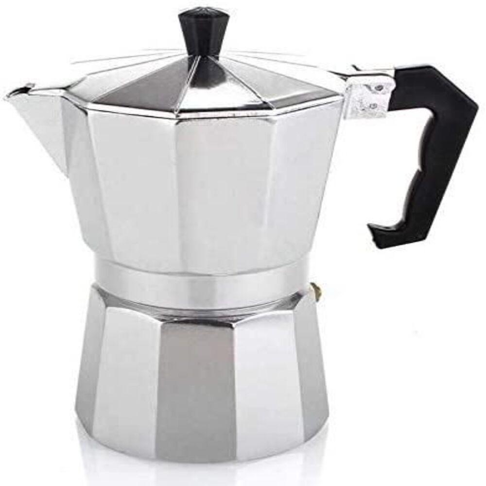 Cafeteira Italiana 3 Xícaras Express Moka Chaleira Luxo Elegante Alumínio Manual Profissional - 1