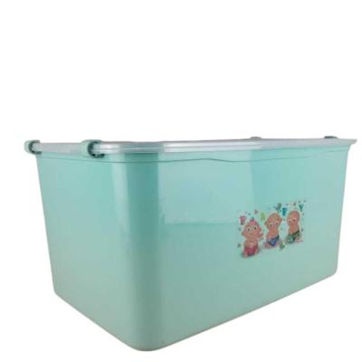 Caixa Organizador Brinquedos Container Infantil Porta Fraldas Roupas Armário Guarda Roupa 30 Litros Menina Menino Verde
