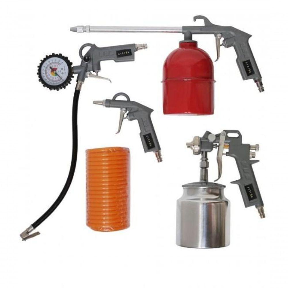 Kit Para Compressor Lorben Com 5 Peças Pistola De Pintura Aerógrafo Acessórios - 7