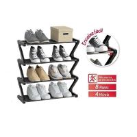 Sapateira Multiuso 4 Prateleiras Organizador Tênis Livros Porta Objetos Estilo Industrial Retrô - 3
