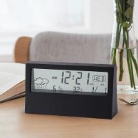 Relógio De Mesa Digital Led Estação Meteorológica Iluminado Despertador Medidor Temperatura Umidade Lcd Branco - 5