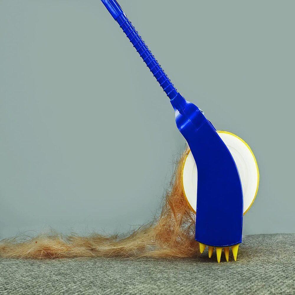 Rolo Removedor De Pelos Escova Mágica Kit Lavável 2 Em 1 Cães Gato Pet Comida Farelo Sofá Carro - 5